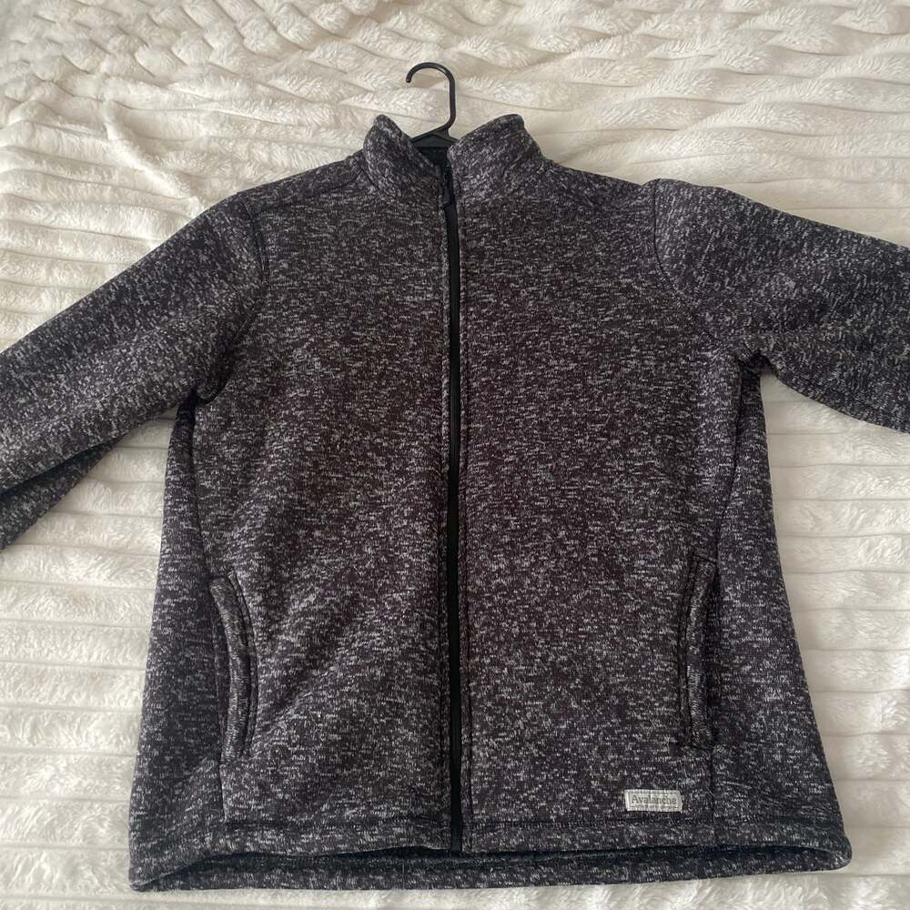 Avalanche Outdoor Supply Co. Mens Charcoal Gray Full Zip Fleece Jacket